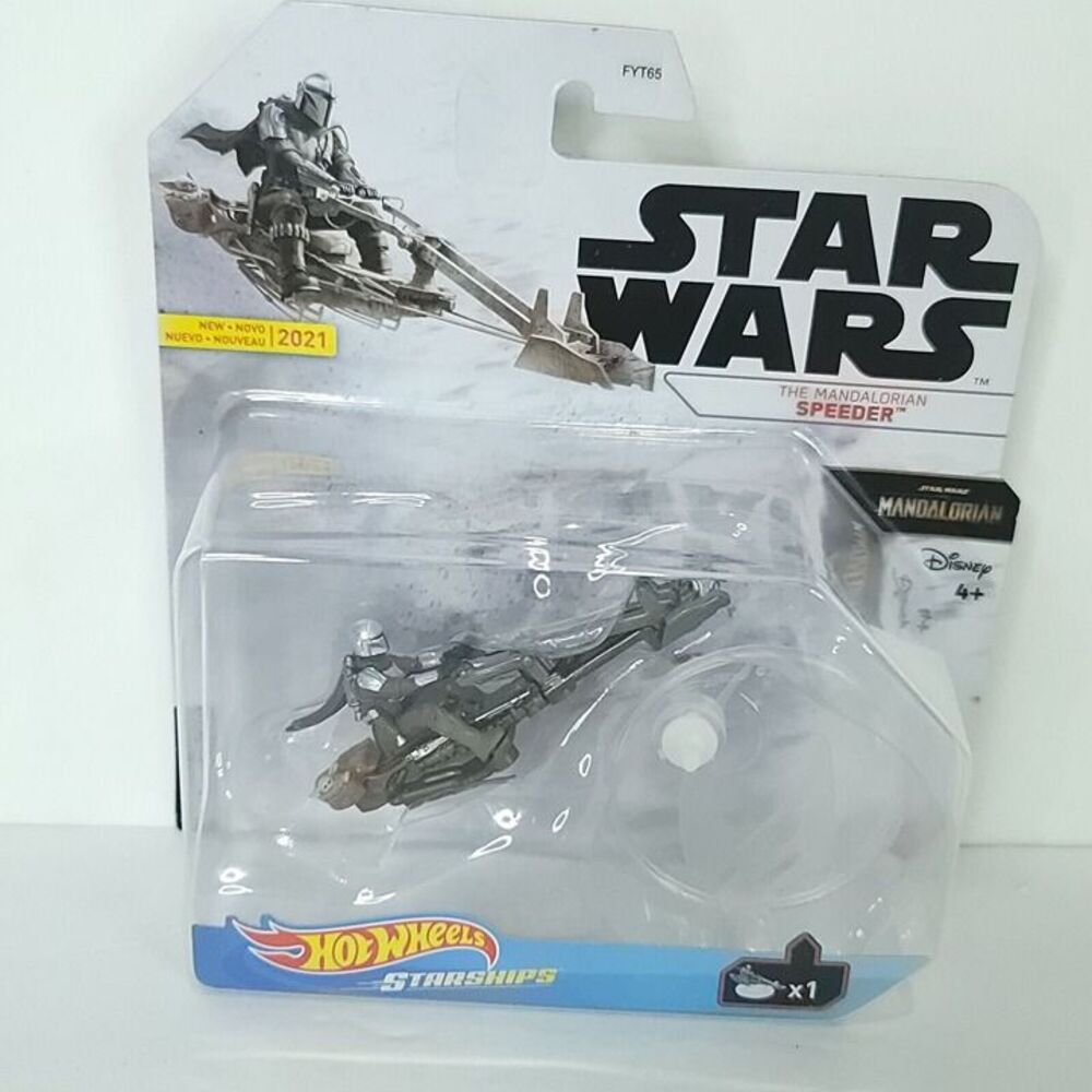 Hot Wheels Star Wars Starships: Mandalorian Speeder - NEW With Stand
